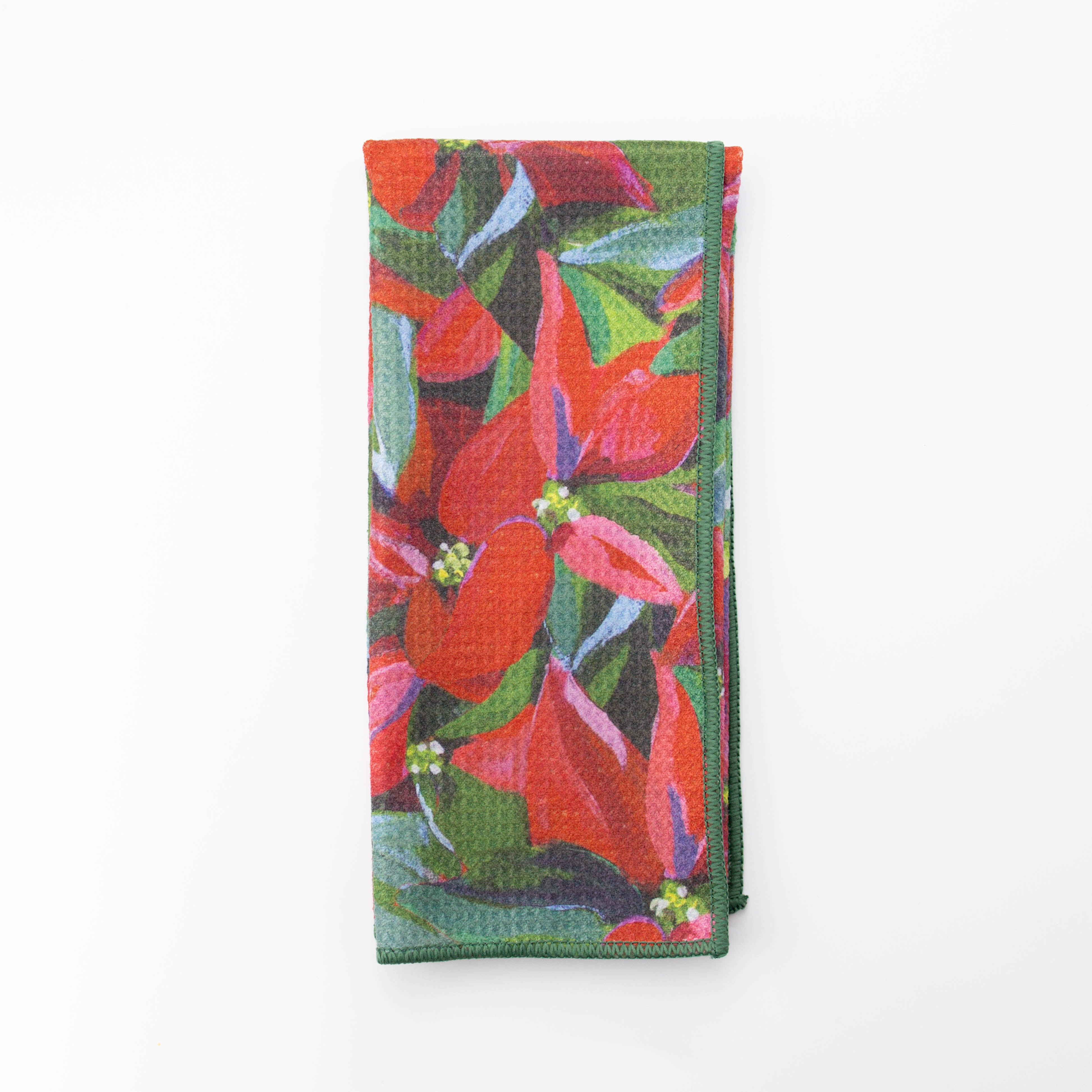 Poinsettia Reversible Tea Towel