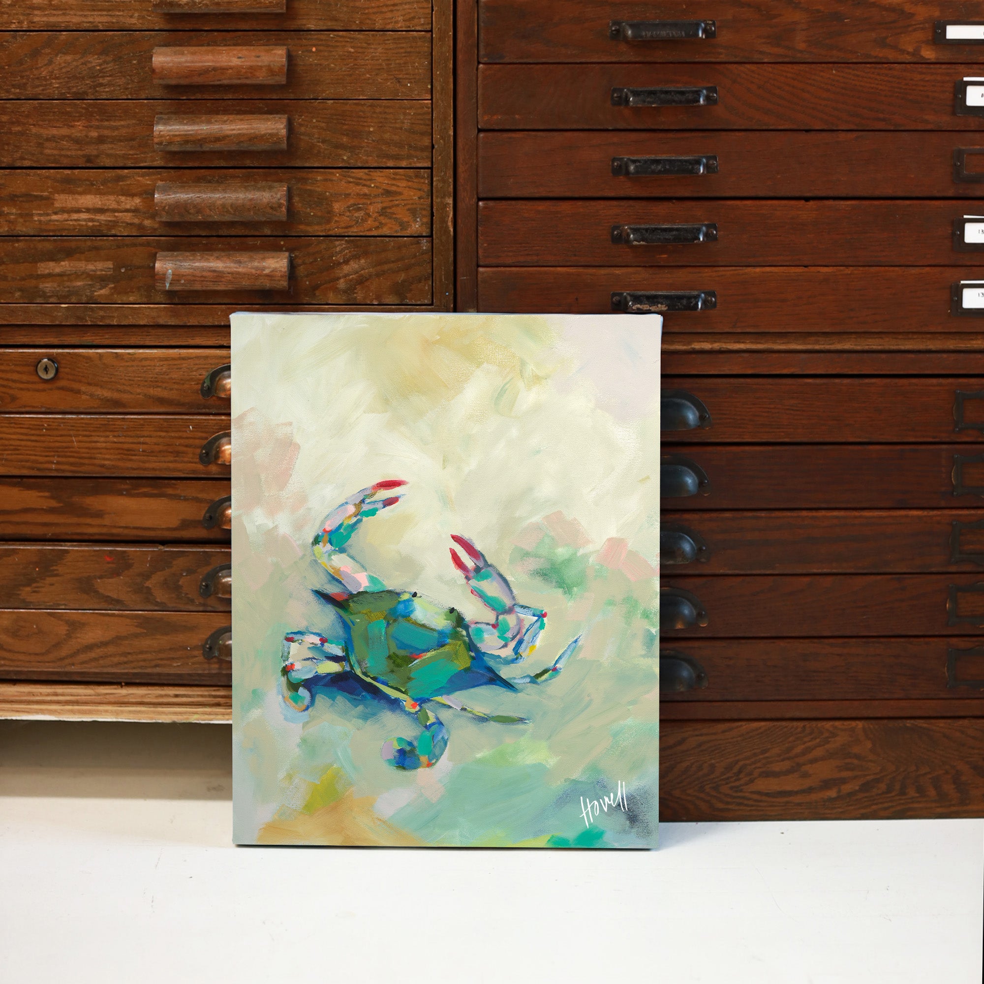 16x20 'Chincoteague Crab' Canvas Print – Kim Hovell
