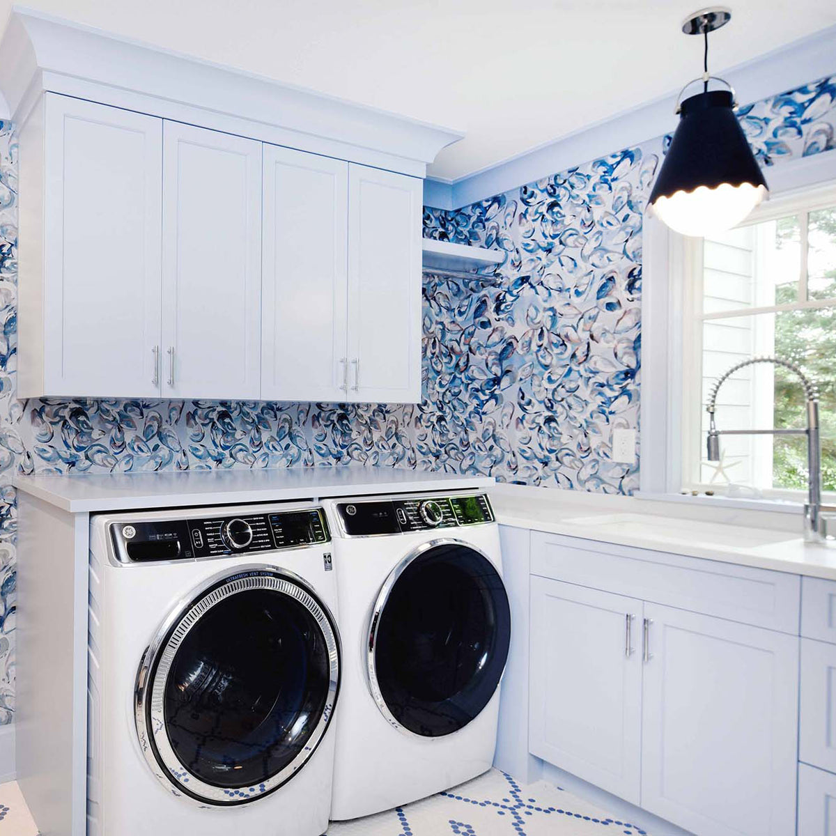 Wallpaper Pewter Shells Kim Hovell