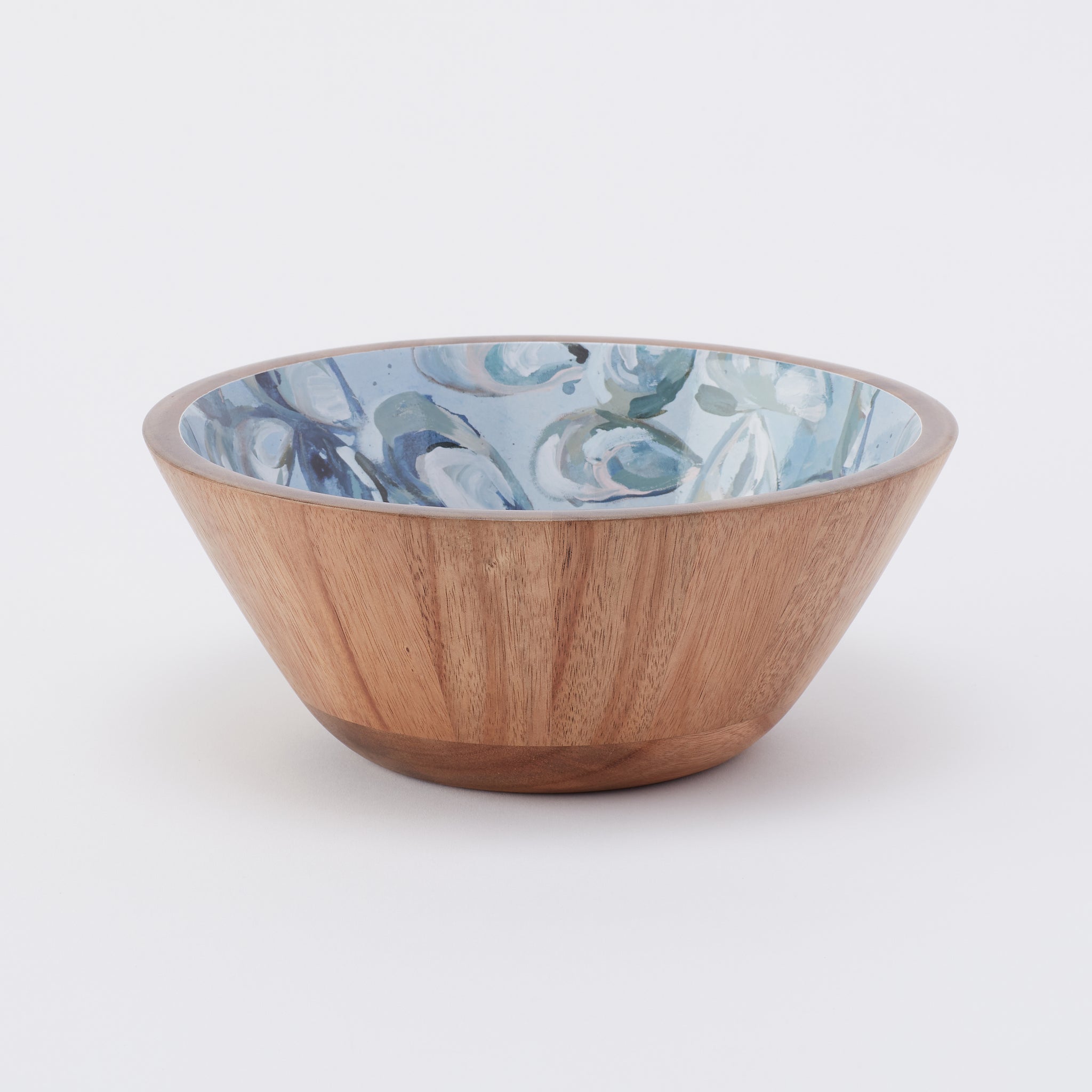 Wooden Bowl (Large) - Pewter Shells – Kim Hovell