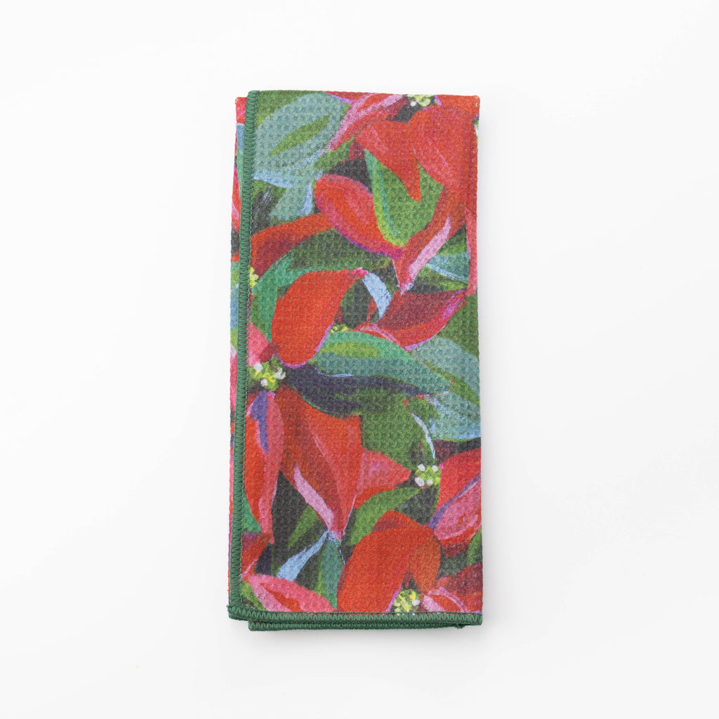 Poinsettia Reversible Tea Towel 