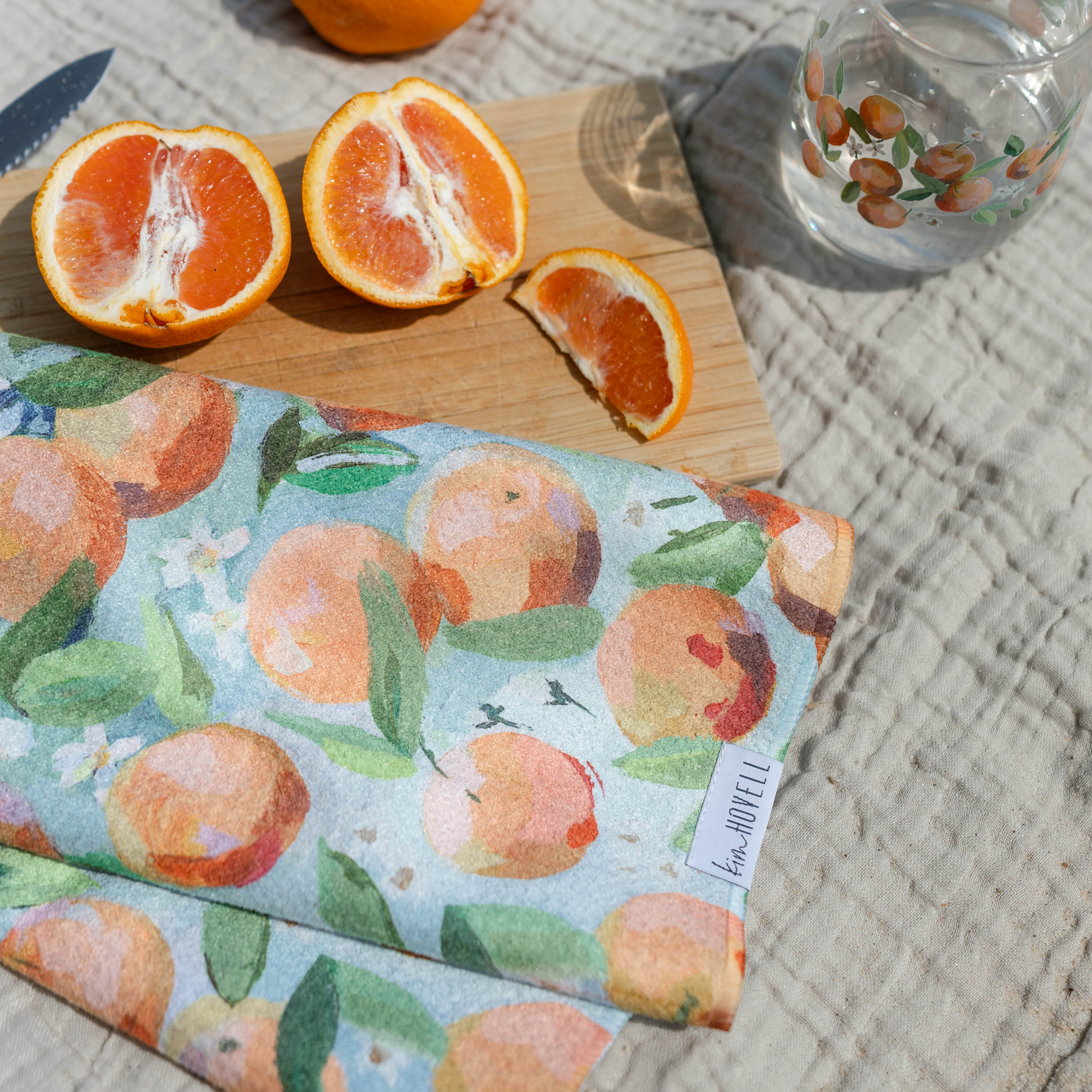Tea Towel - Orange Blossom – Kim Hovell