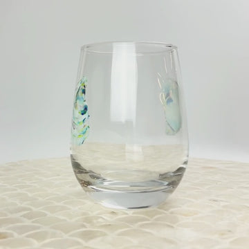 Kim Hovell Original Art Providence Oyster on Libbey Glass 